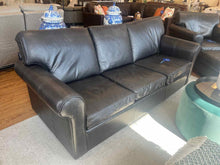 Klausner Charcoal Leather Sofa