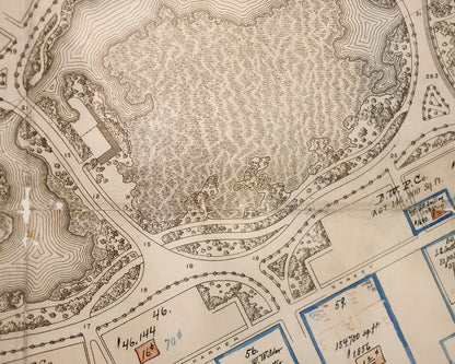 Antique Boston Back Bay map. Circa 1849