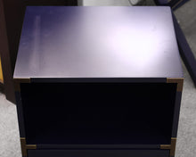 Crate & Barrel Navy Nightstand