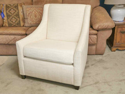 Pair Of West Elm  Weave Ivy Natural Upholstered Chairs