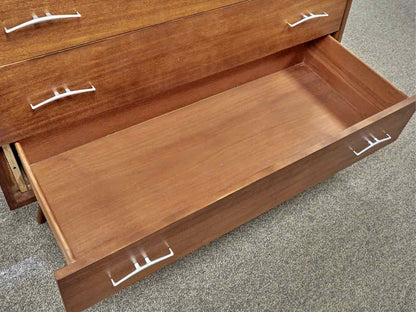 RWay  Walnut  8 Drawer  Chest with Silver Finish Hardware