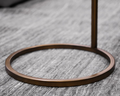 Patinaed Brass Circular C Table