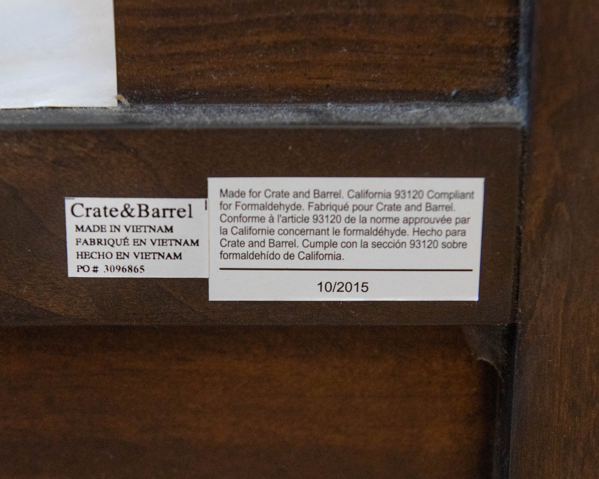 Crate & Barrel Hayden Ivory Tufted Upholstered  King Storage Platform  Bed