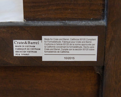 Crate & Barrel Hayden Ivory Tufted Upholstered  King Storage Platform  Bed