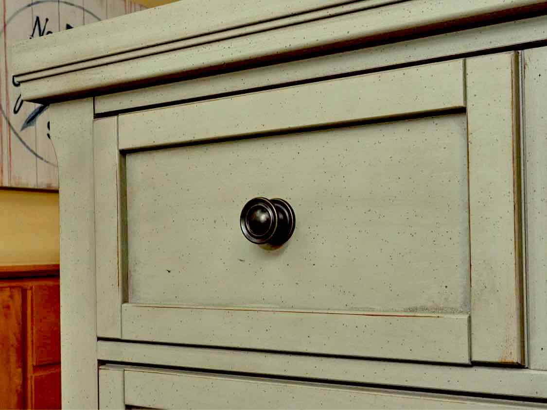 Vaughan Bassett Grey Green Finish  5 Drawer Chest