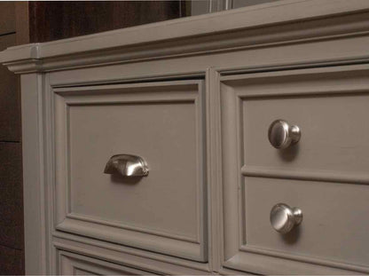 Folio 21 "Hilton Head' Shutter Grey Finish 7 Drawer  Dresser & Mirror