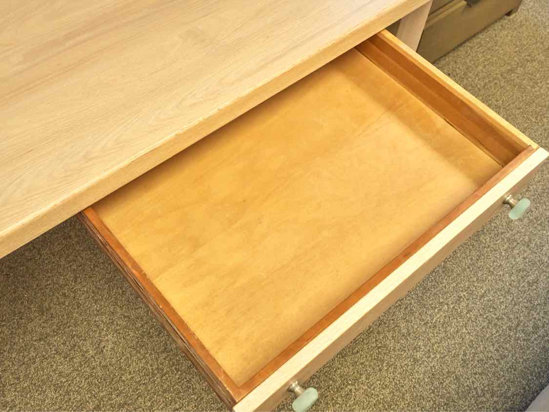 Custom Solid Limed Oak Two Piece Display Cabinet