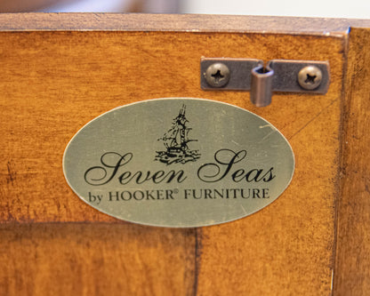 Hooker Furniture "Seven Seas" 4 Door Burled Walnut Server