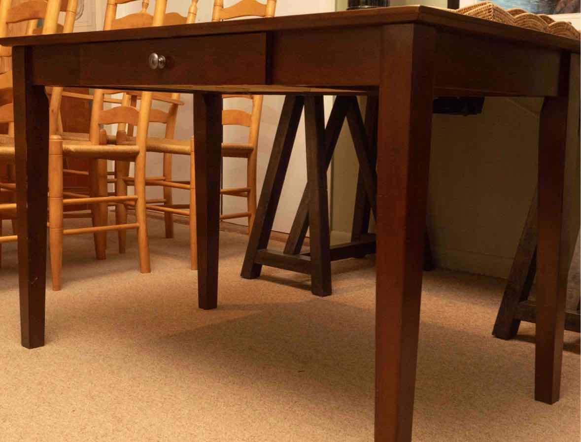 Cherry Dark Stained Finish 1 Drawer Desk