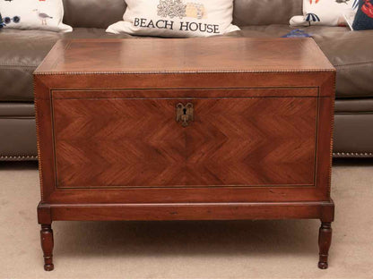 Alfonso Marina  Inlay Ebony,Birch & Mahogany Accent Trunk Includes 2 Keys