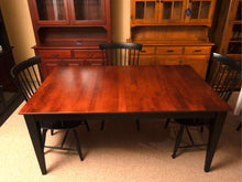 Canadel Birch Top & Black Finish Table & 4 Black Shaker Style Chair Set