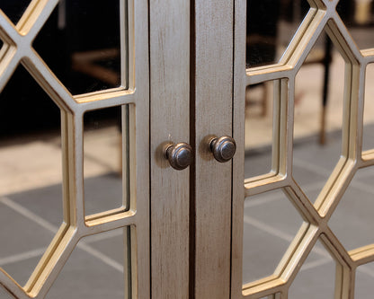 Two-Door Mirrored Console