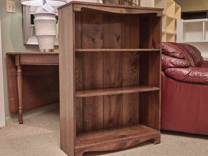 Dark Stained 3 Shelf Bookcase