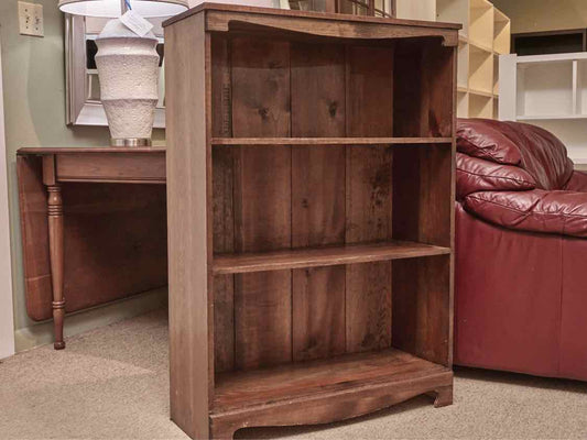 Dark Stained 3 Shelf Bookcase