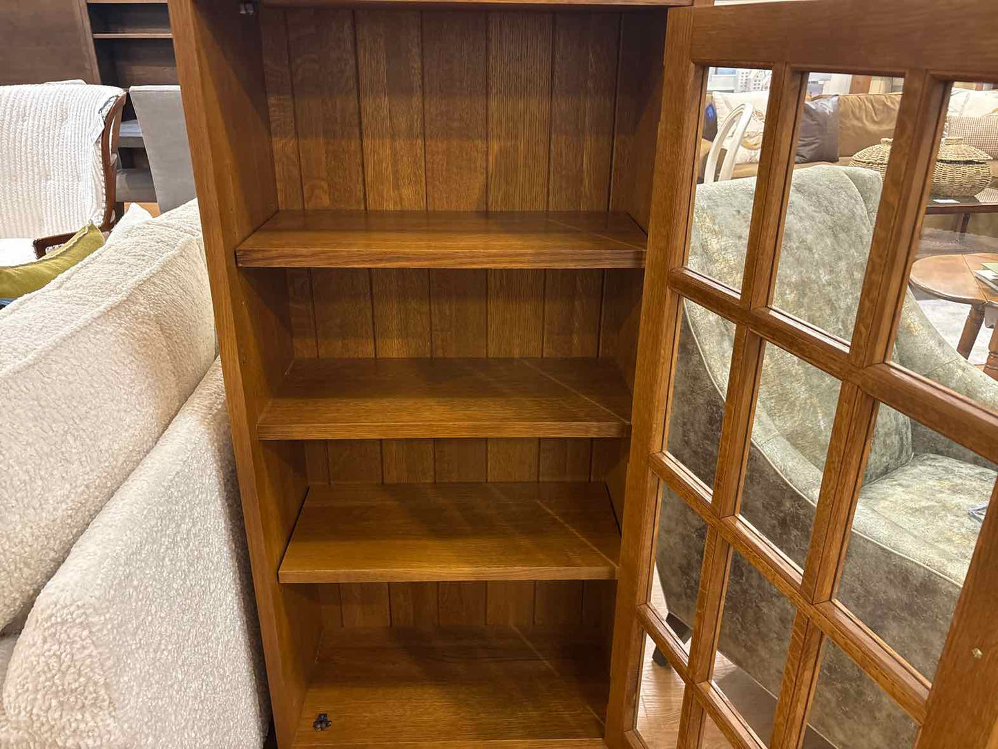 Stickley Single Door Bookcase in Oak