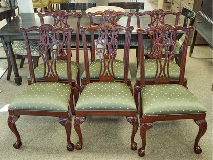 Set of 6 Ethan Allen Chippendale Style Dining Chairs