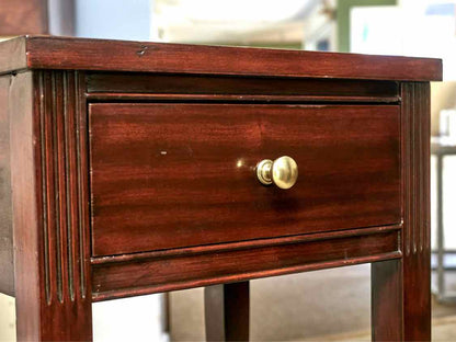 Mahogany 1 Drawer & Shelf Side Table