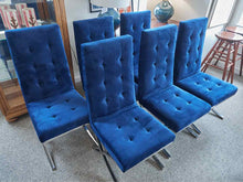 Set of 6 Belllini Modern Living Lidia Blue Dining Chairs
