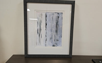 'At the Dawn B' Abstract with Distressed Black Frame