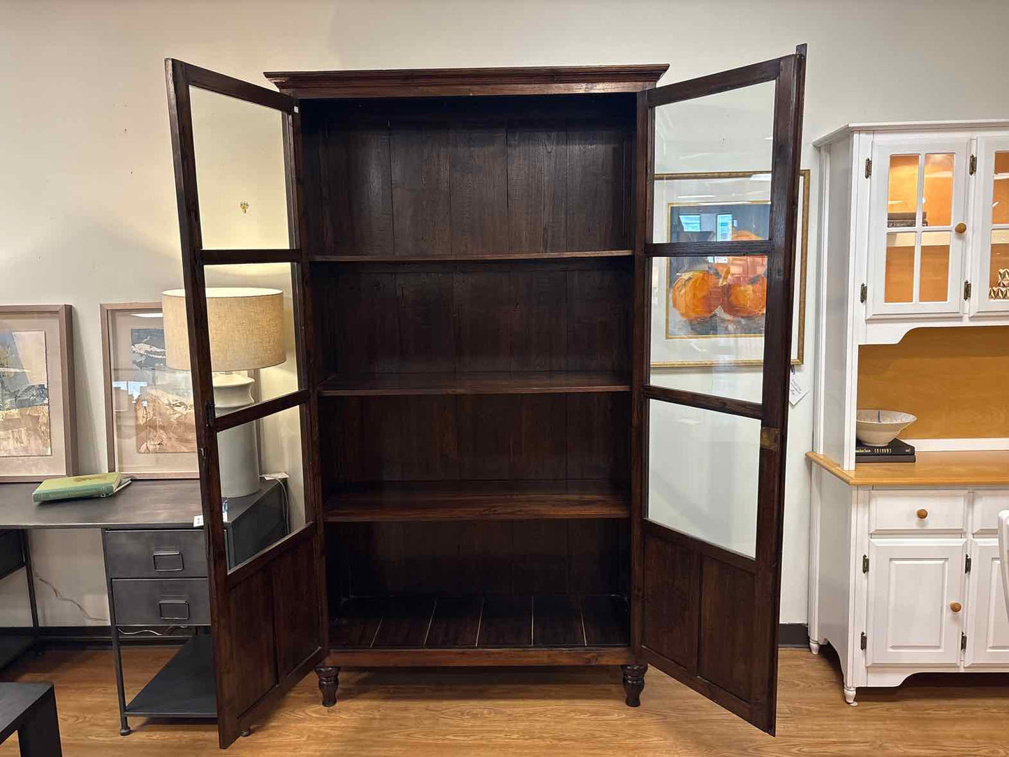 Rustic Wooden Display Cabinet