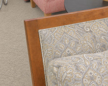 Pair of Ethan Allen Wood Trim Chairs  with Paisley Uphostery