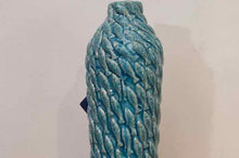Ceramic  Aqua Blue Fish Vase