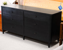 Crate & Barrel Black 6-Drawer Desser