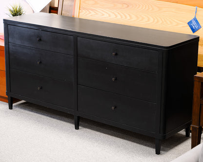 Crate & Barrel Black 6-Drawer Desser