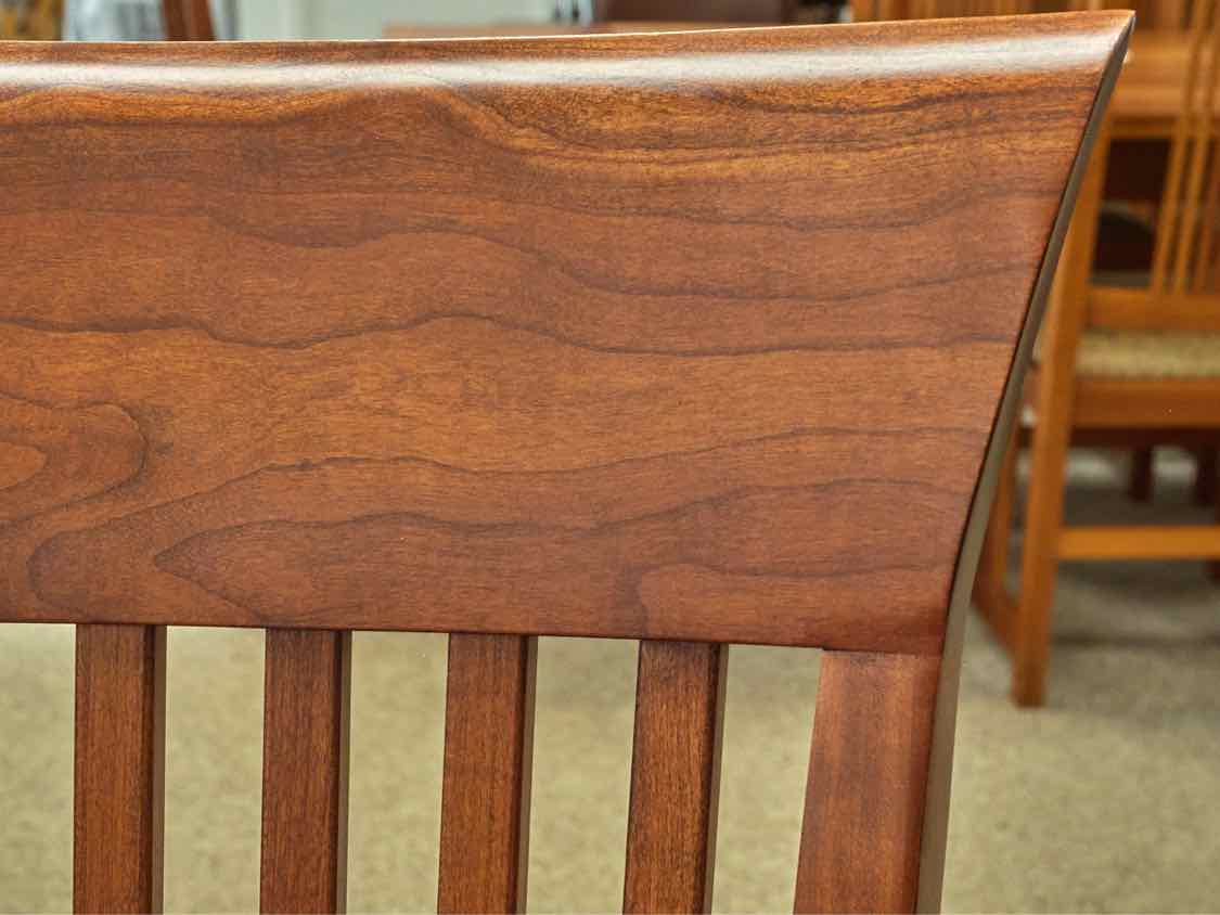 Fusion Designs Solid Cherry Dining Table & Set of 12 Slatback Chairs