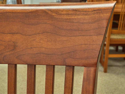 Fusion Designs Solid Cherry Dining Table & Set of 12 Slatback Chairs