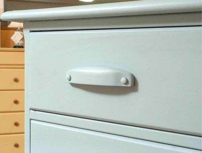 French & Heald Solid Maple 5 Drawer Chest in Ice Blue Finish