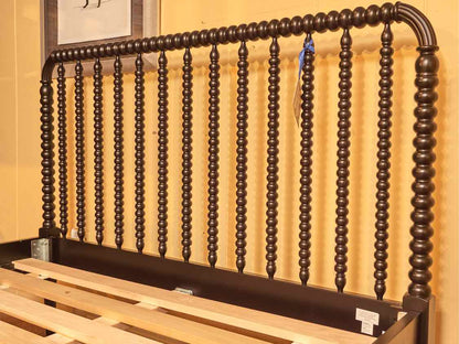 Crate & Barrel  Jenny Lind Black Finish Full Bed Includes Siderails & Slat Roll