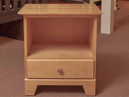 Moosehead  Natural Maple 1 Drawer  Nightstand with Open Storage