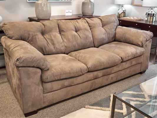 Brown Micro Suede Sofa