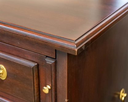Henkel Harris Bachelor's Chest in Mahogany with Brass Pulls