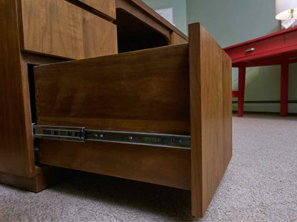 MG + BW Walnut Mid Century Style Executive Desk