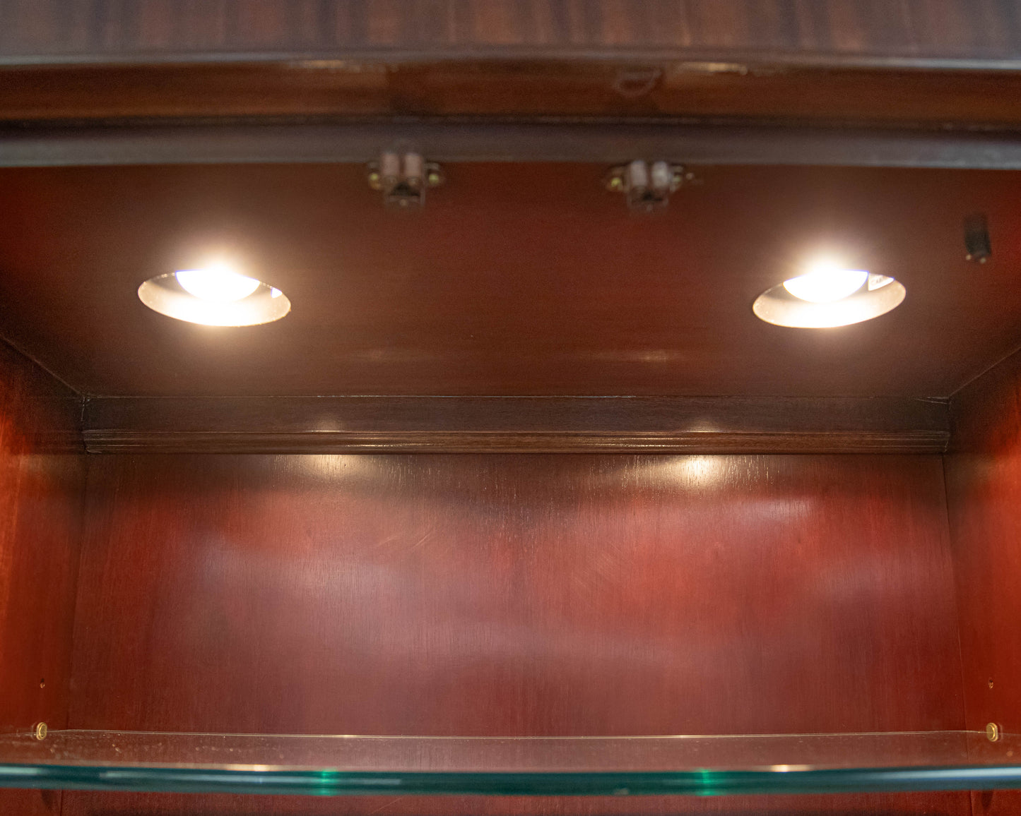 Councill Craftsman Burled Mahogany Breakfront W/ Satinwood Border