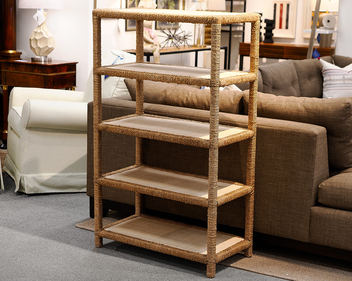Woven Rattan Etagere