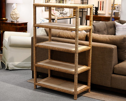 Woven Rattan Etagere