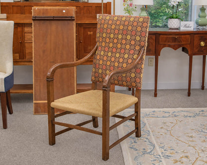 Pair of French Provincial Host & Hostess Chairs W/ Floral Upholstery