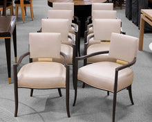 Set of 8 Caracole Upholstered Arm Chairs