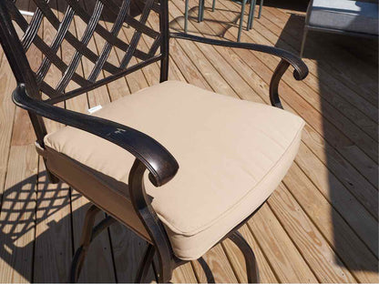 Black Basket Weave Top Metal Pub Outdoor Dining Set