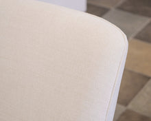 Room & Board White Upholstered Chair and Ottoman