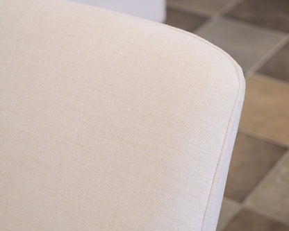 Room & Board White Upholstered Chair and Ottoman