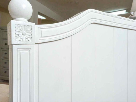 Pottery Barn Solid Wood White Finish  King Headboard
