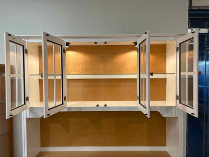 Canadel Maple and White Lighted China Cabinet