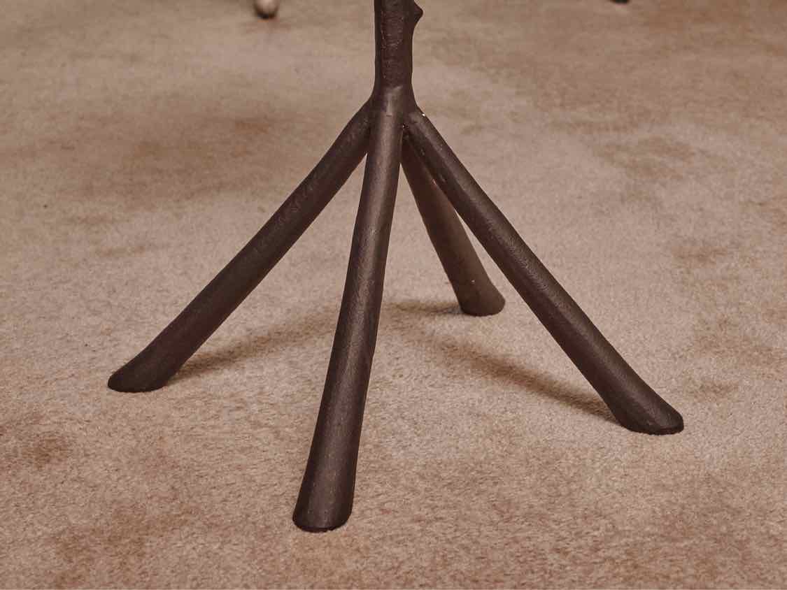 Global Views Black Finish Metal Accent  Drink Table
