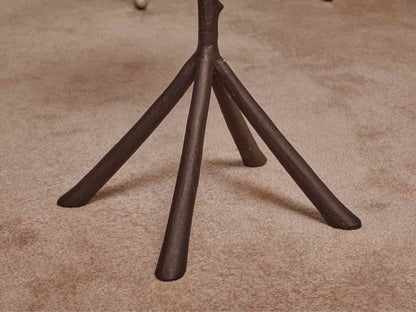 Global Views Black Finish Metal Accent  Drink Table