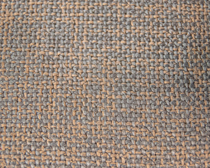 Pair of West Elm Duffield Swivel Chairs in Dusty Blue and Blush Woven Fabric