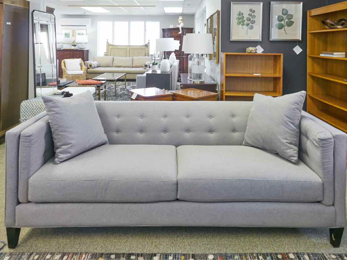 Jonathan Louis Two Cushion Tight Back Sofa in Grey